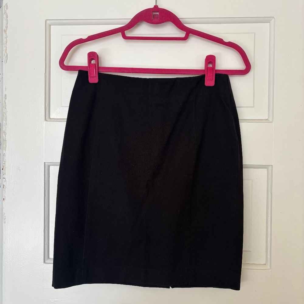 Banana Republic washable black bi-stretch mid-length pencil skirt